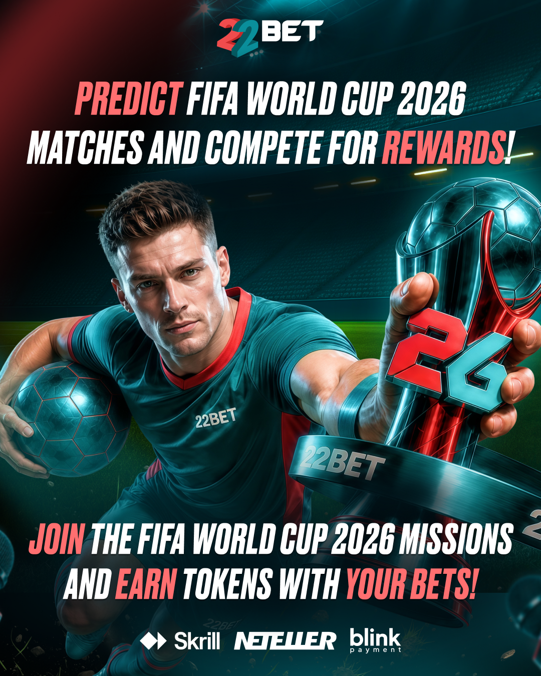 22Bet FIFA World Cup 2026 — Predict & Win